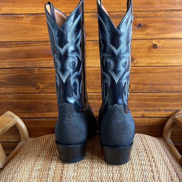 RARE! Stingray and goat leather boots by Rudy Lara size 11 EE. Handmade. NEW! - Picture 16 of 16